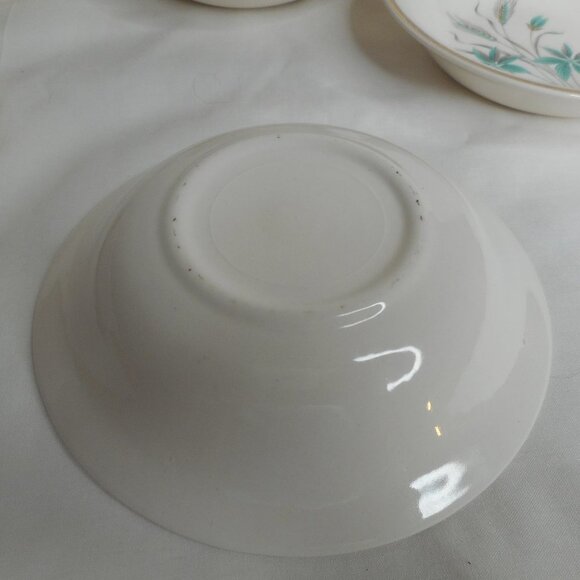 Lot of 6 Vintage Berry Small Bowls Teal Grey Wheat - Picture 3 of 5